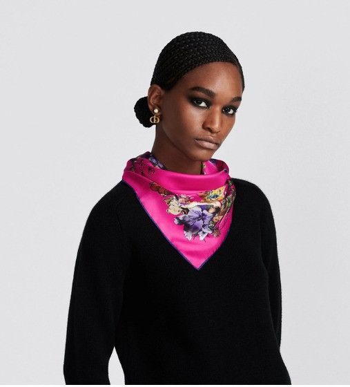 Dior o1w1db11024 Size: OS / D-Millefiori Square Scarf Size ONE SIZE - 6 Thumbnail