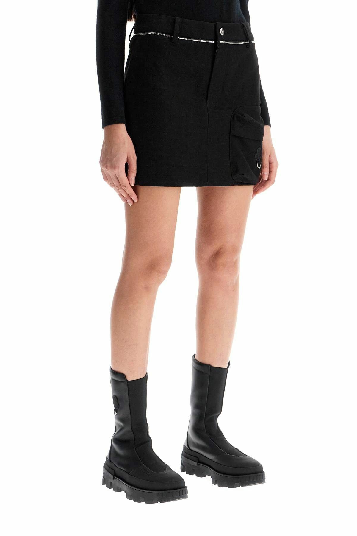 Moncler o1y1125 Mini Skirt in Black Size 26" / US 2 / IT 38 - 3 Thumbnail