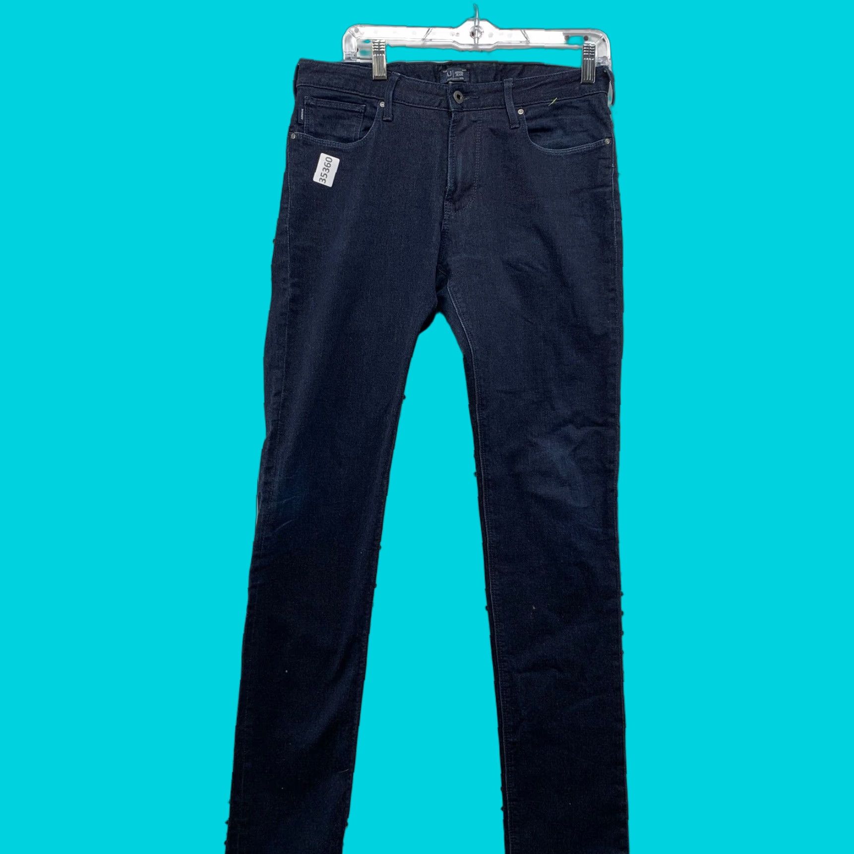 VINTAGE Armani Jeans Men's Skinny Jeans SIZE 30 Dark Wash Denim