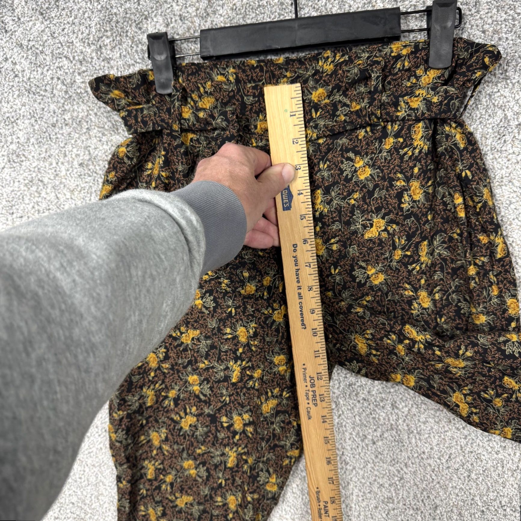 Vintage Jules & Leopold Paperbag Waist Pants L Dark Floral Boho Indie Casual Feminine Size 36" / US 14 / IT 50 - 5 Thumbnail