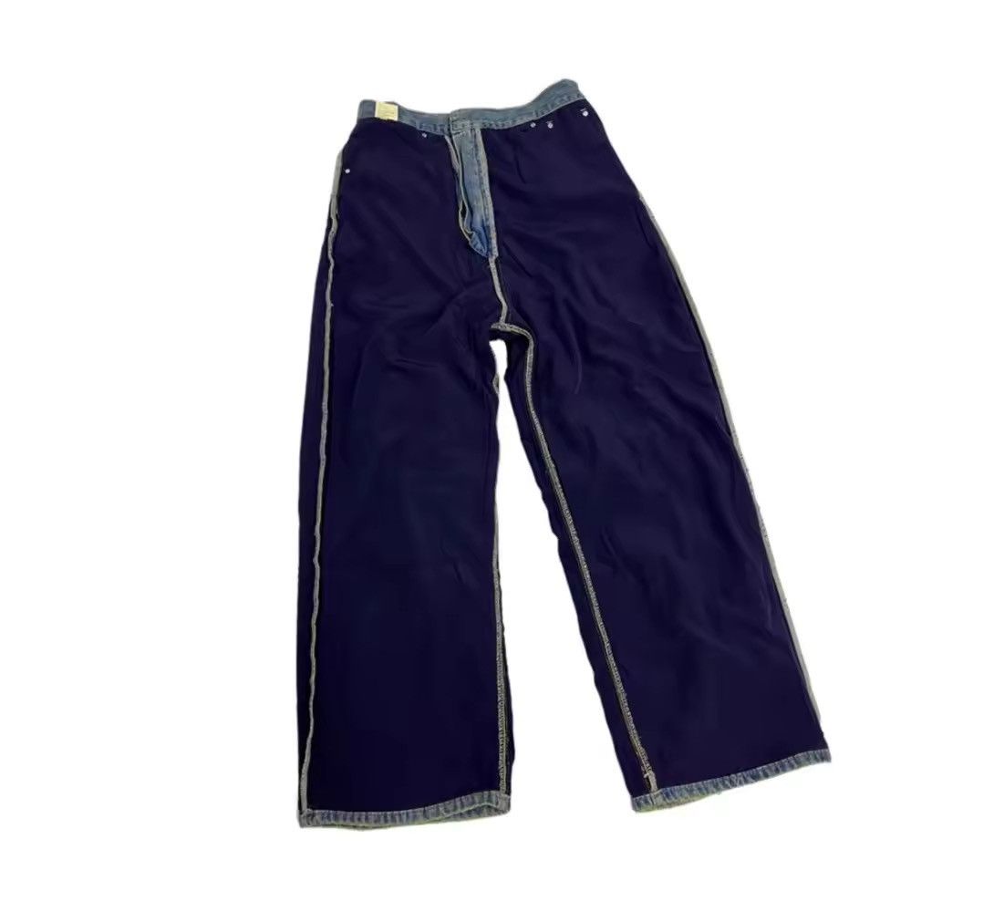 Japanese Brand × Jean Retro Washed Blue Straight Cut Baggy Jeans Size US 32 / EU 48 - 4 Thumbnail