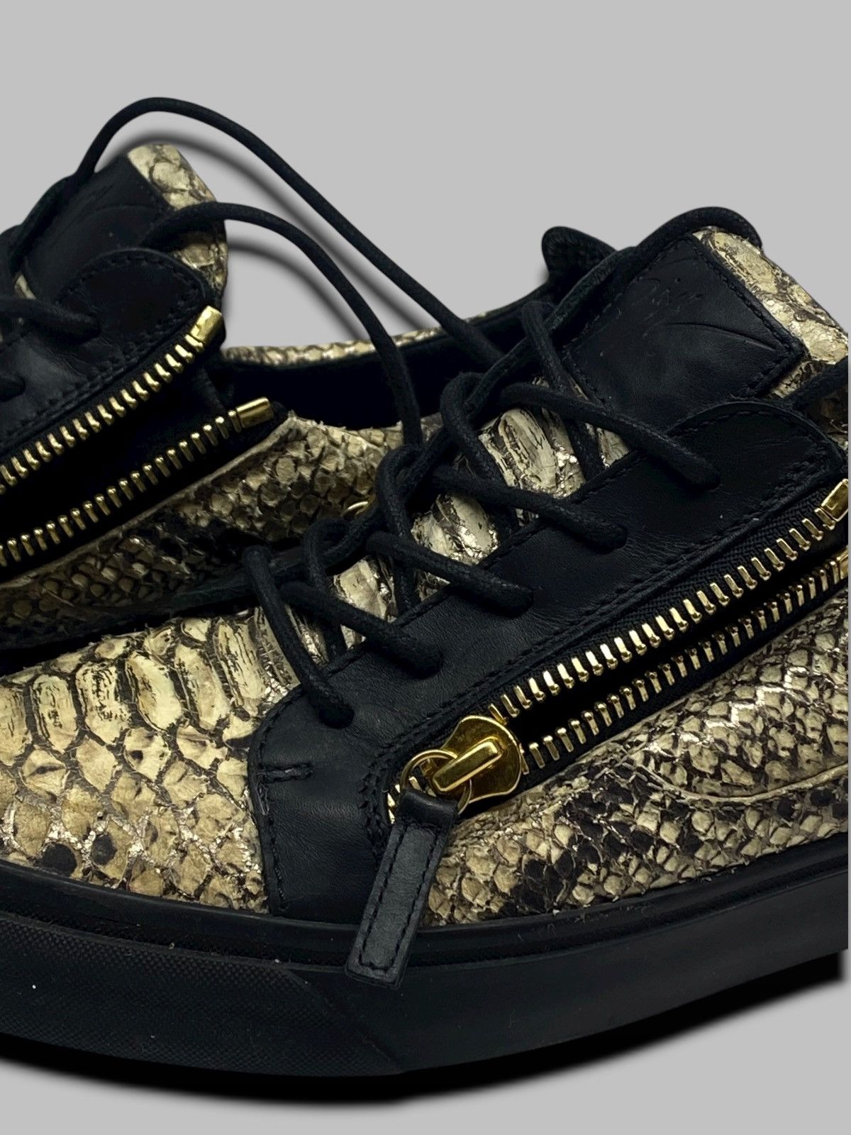 Giuseppe Zanotti Giuseppe Zanotti Snakeskin Leather High Top Sneakers Shoes Size US 8 / EU 41 - 13 Thumbnail