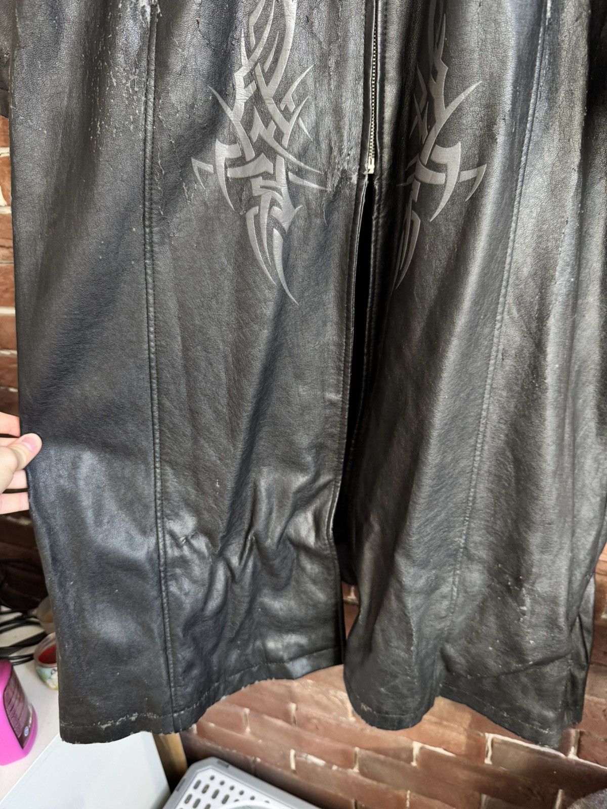 Vintage Vintage Faux Leather Tribal Rave Coat Jacket Rock Punk L Size US L / EU 52-54 / 3 - 21 Thumbnail