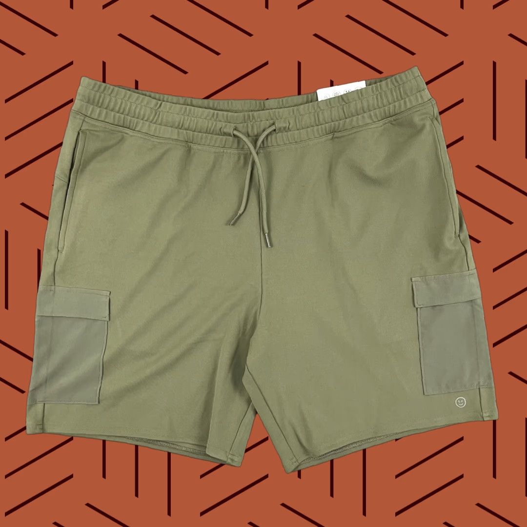 Vintage Gilly Hicks Athletic Shorts Mens XL 7" Green Cargo Pockets Drawstring Easy Care Breathable Lightweight Size US 36 / EU 52 - 1 Thumbnail