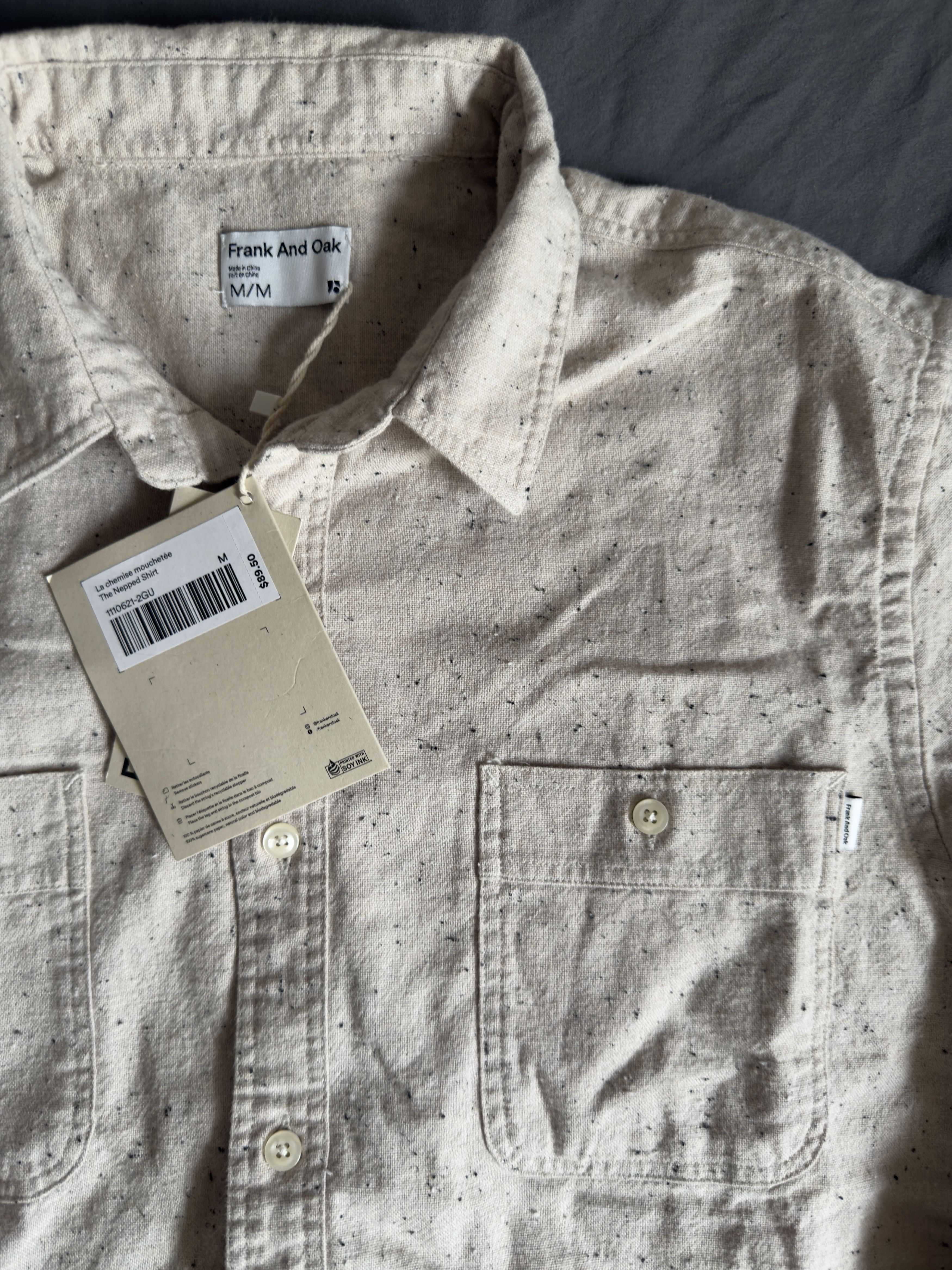 Frank & Oak Frank & Oak Donegal The Nepped Shirt medium $89.50 Size US M / EU 48-50 / 2 - 1 Thumbnail