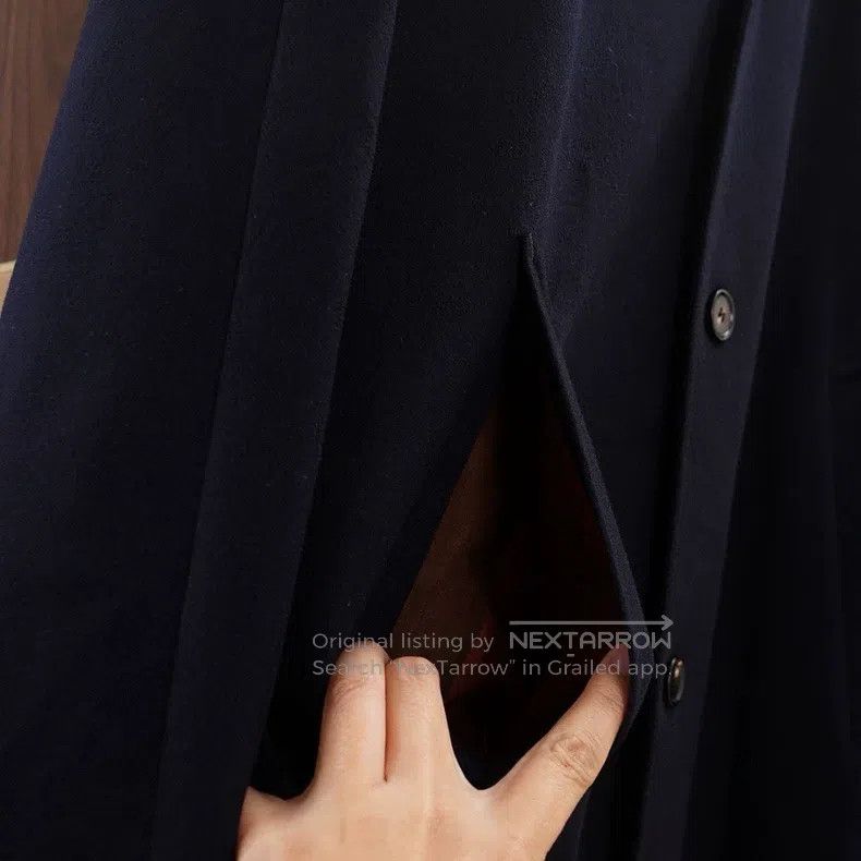 Loro Piana Loro Piana Men's trench coat, 100% cashmere navy blue Size US L / EU 52-54 / 3 - 6 Thumbnail