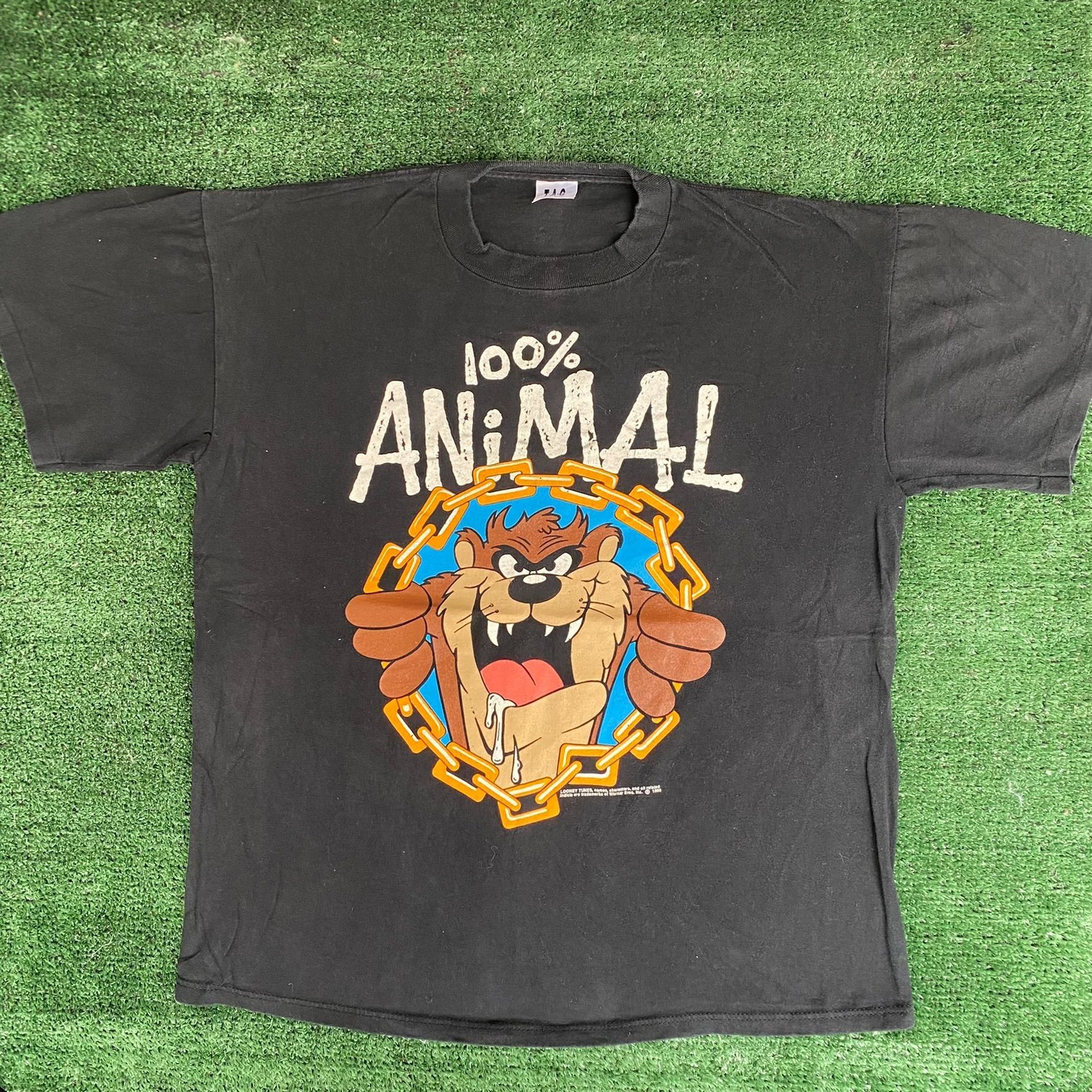 Vintage 90s Taz Looney Tunes Shirt Funny Black Cartoon Tee