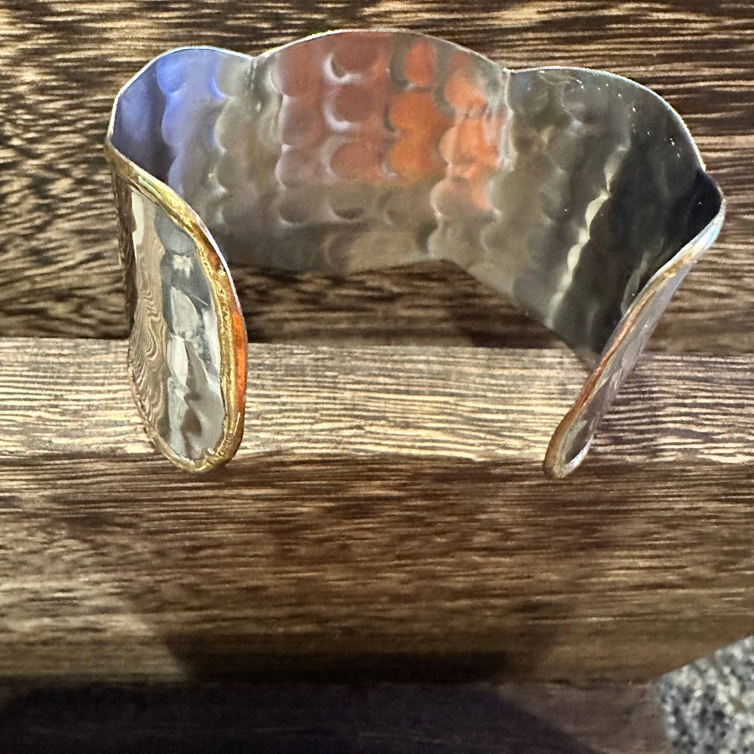 Other Artisan 2-Inch Wide Lapis Lazuli Cuff Bracelet, Adjustable M Size ONE SIZE - 4 Thumbnail