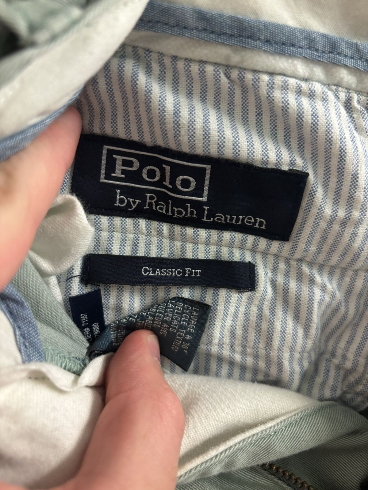Polo Ralph Lauren Faded 100% cotton trousers light pale mint pistachio green Size US 32 / EU 48 - 3 Thumbnail