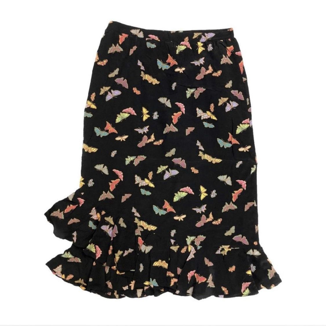 Valentino × Vintage Vintage Valentino Butterfly Ruffle Skirt Size 28" / US 6 / IT 42 - 2 Thumbnail