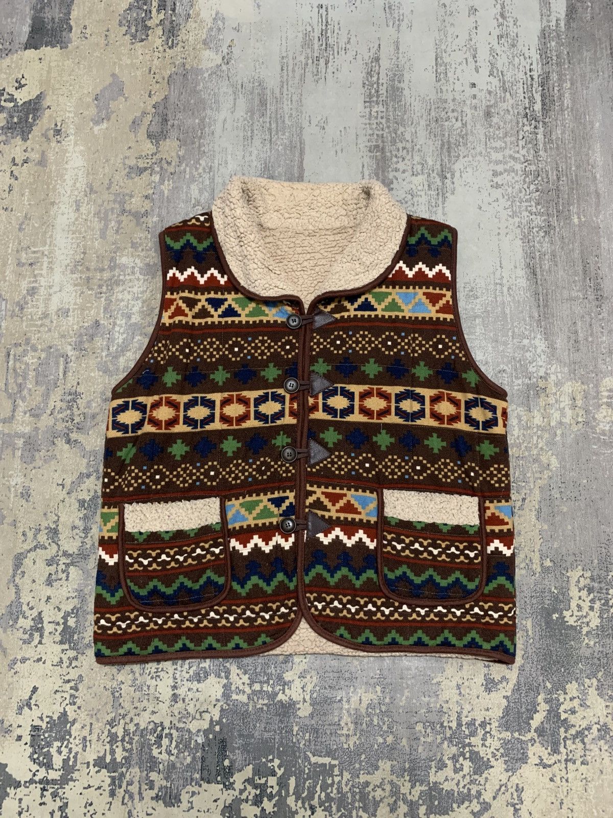 Japanese Brand Vintage Native x Navajo Multicolour Vest Size US XL / EU 56 / 4 - 1 Thumbnail