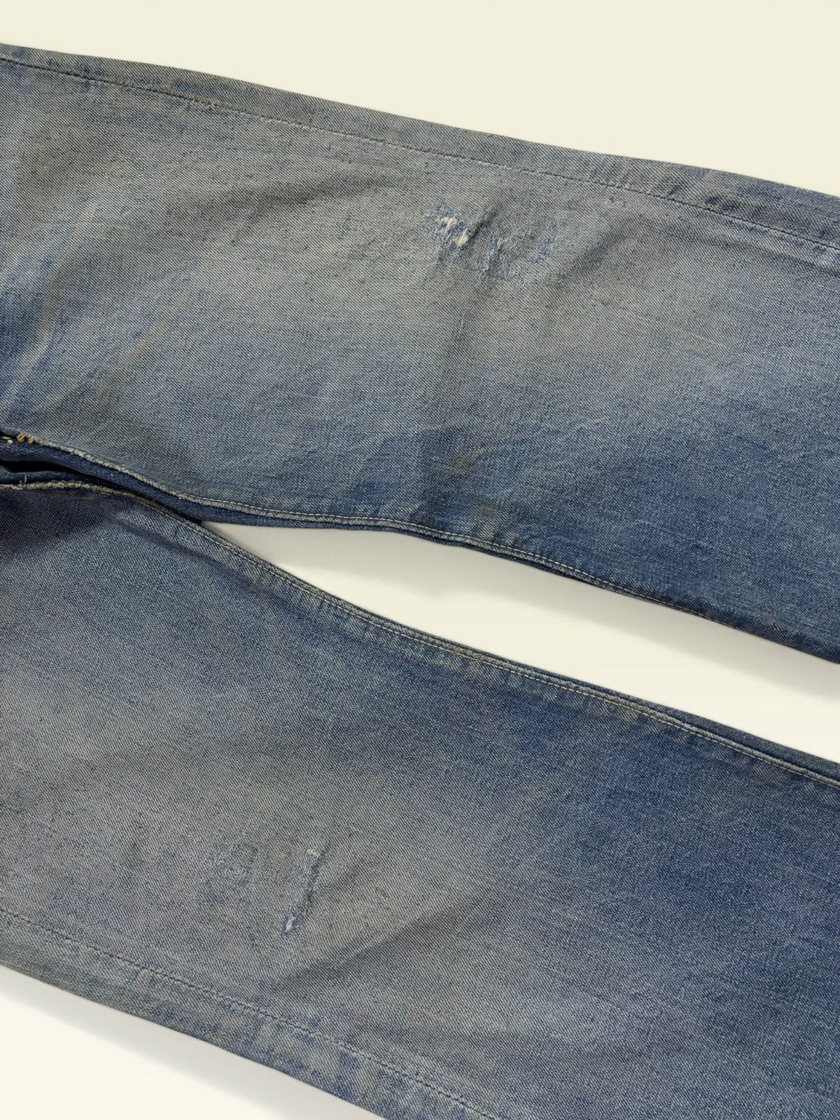 Japanese Brand Vtg 80s Canton Blue Washed Faded Sick Flared Jeans Size US 30 / EU 46 - 5 Thumbnail