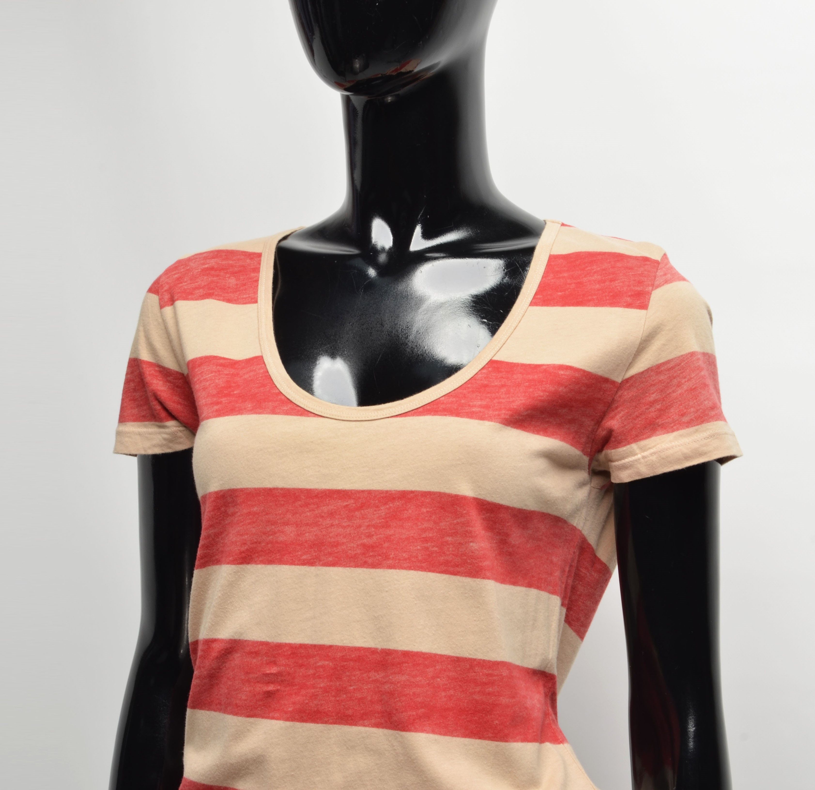 Burberry × Vintage Vintage Thomas Burberry Striped Short Sleeve Top Size L / US 10 / IT 46 - 2 Thumbnail