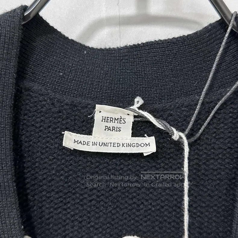 Hermes Hermes Diamond Patterned Long Cashmere Cardigan Size XXS / US 00 / IT 34 - 5 Thumbnail