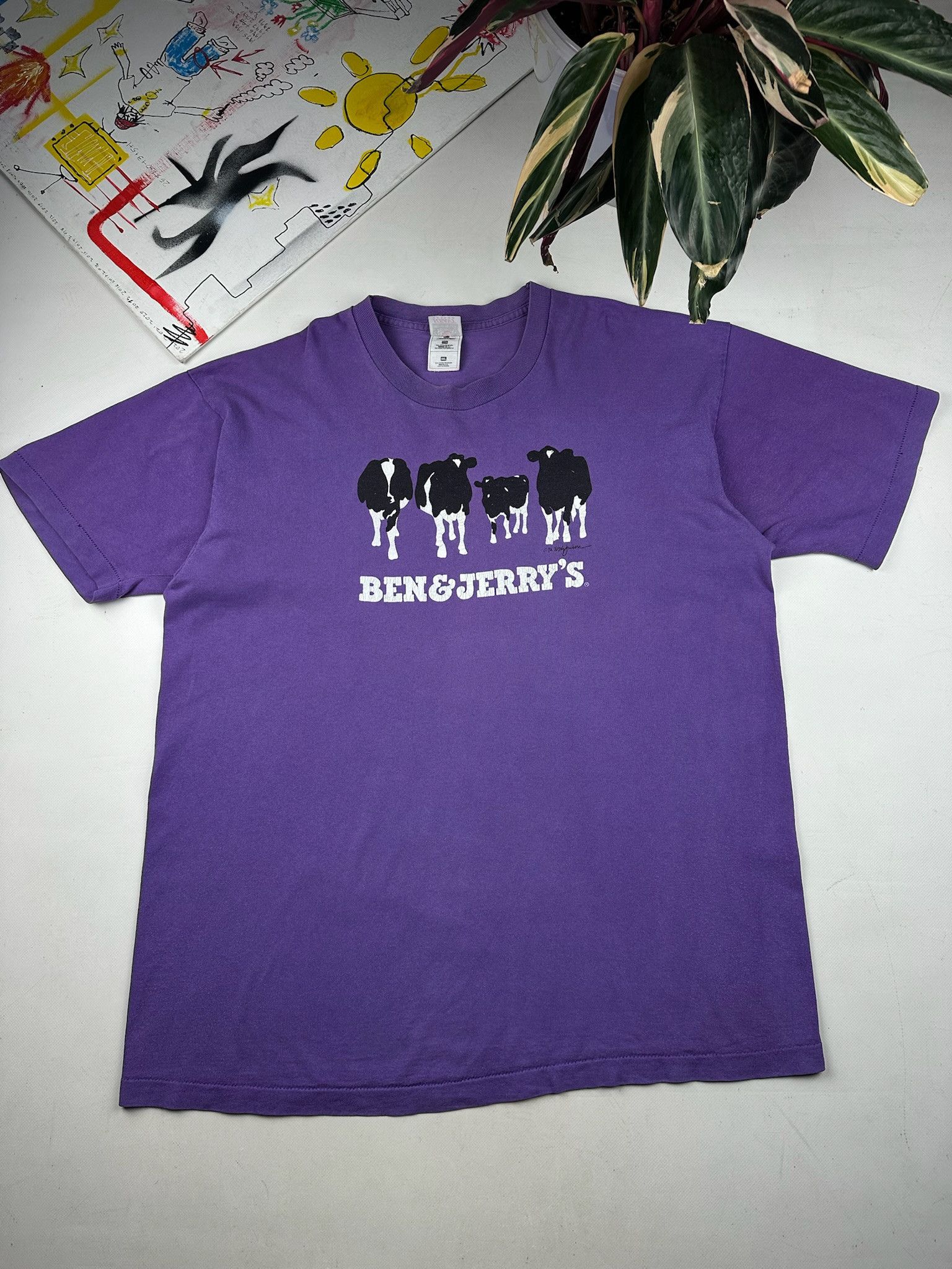 Vintage Vintage Ben & Jerry's Single Stitch Tee Size US XXL / EU 58 / 5 - 1 Thumbnail