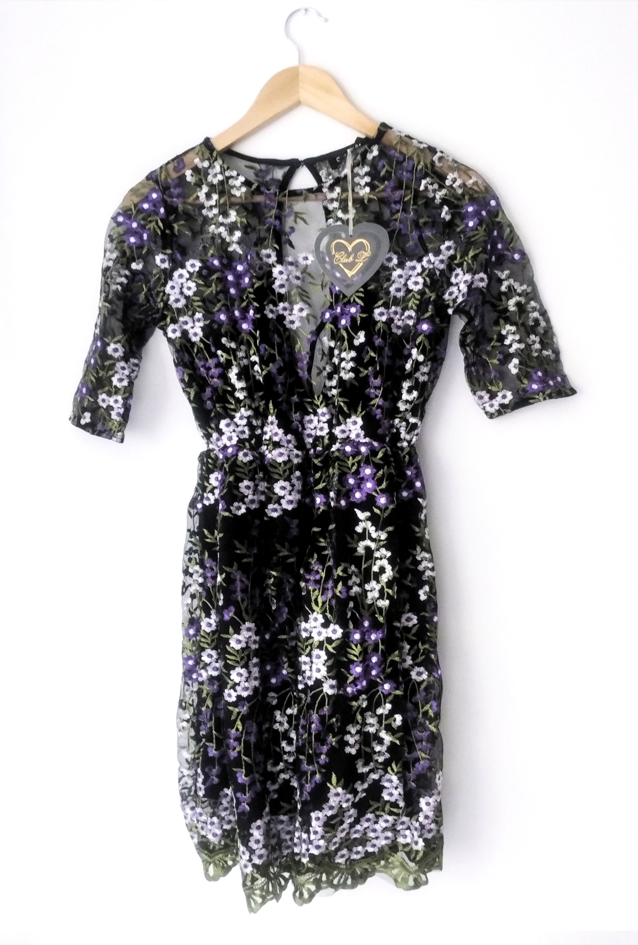 Other Club L laced Floral Knee - Length Dress, Size 8 US Size M / US 6-8 / IT 42-44 - 1 Thumbnail