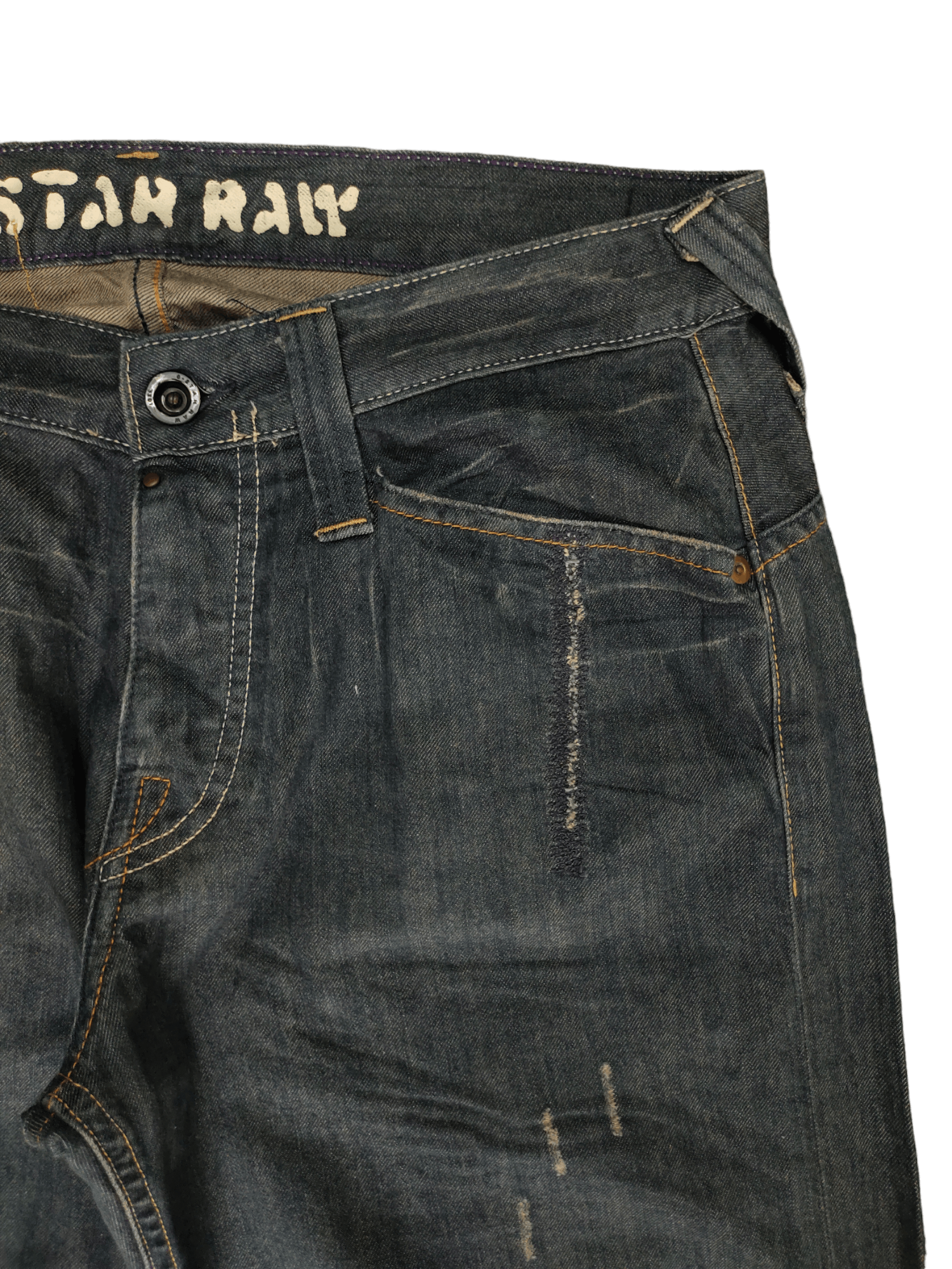 G-Star Loose Jeans G-Star Raw Distress Denim Wide Leg Y2k Size US 33 - 3 Thumbnail