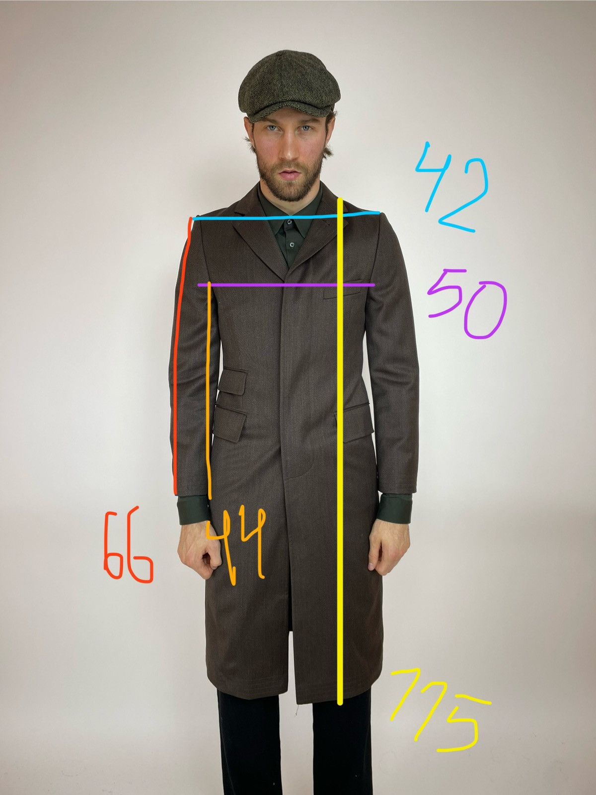 Other DOLZER Wool Coat Slim fit VITALE BARBERIS CANONICO FABRIC Size US S / EU 44-46 / 1 - 18 Thumbnail