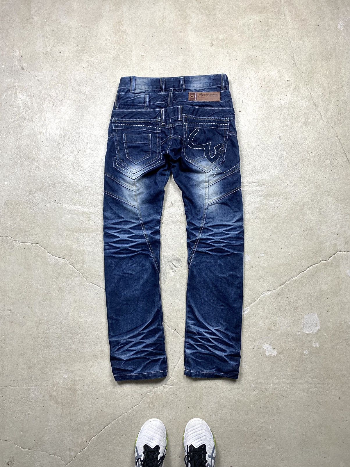 Japanese Brand Rare! Vintage Japan Design by Okishana Samoki Jeans Pants Size US 30 / EU 46 - 12 Thumbnail