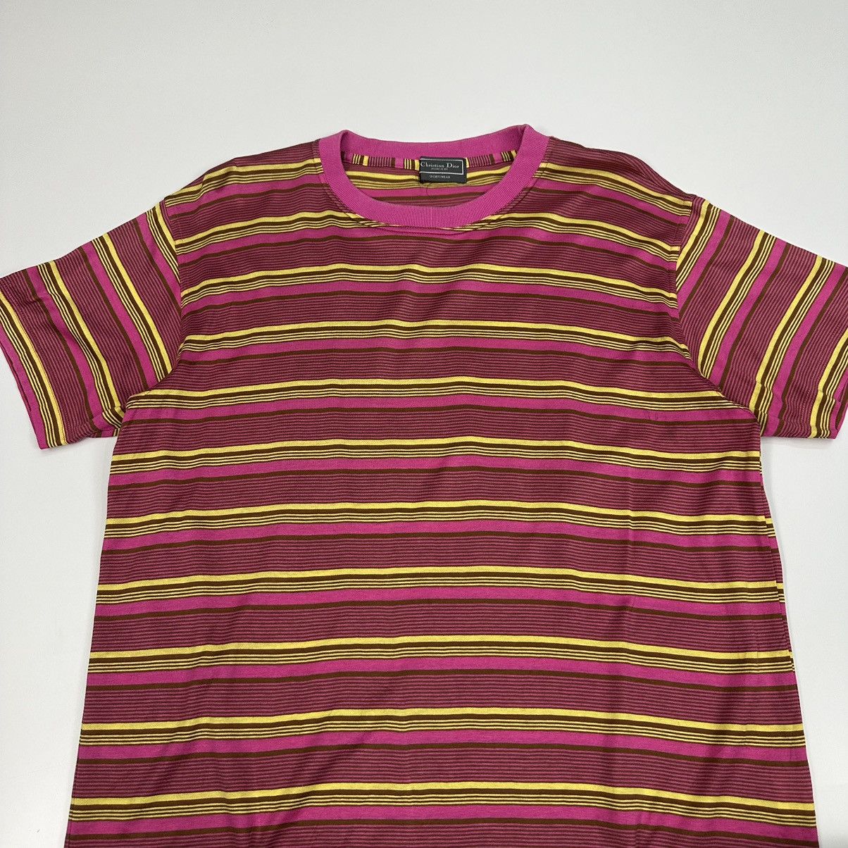 Christian Dior Monsieur Vintage Christian Dior Monsieur Stripe TShirt A680 Size US M / EU 48-50 / 2 - 2 Thumbnail