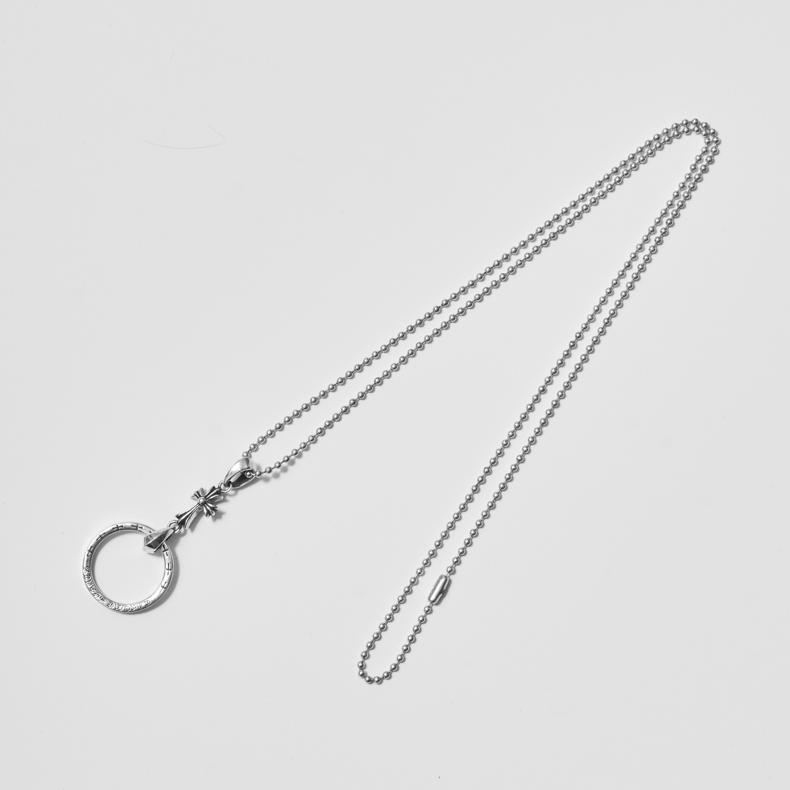Chrome Hearts CHROME HEARTS Ball Chain Necklace Silver Cross Size ONE SIZE - 4 Thumbnail