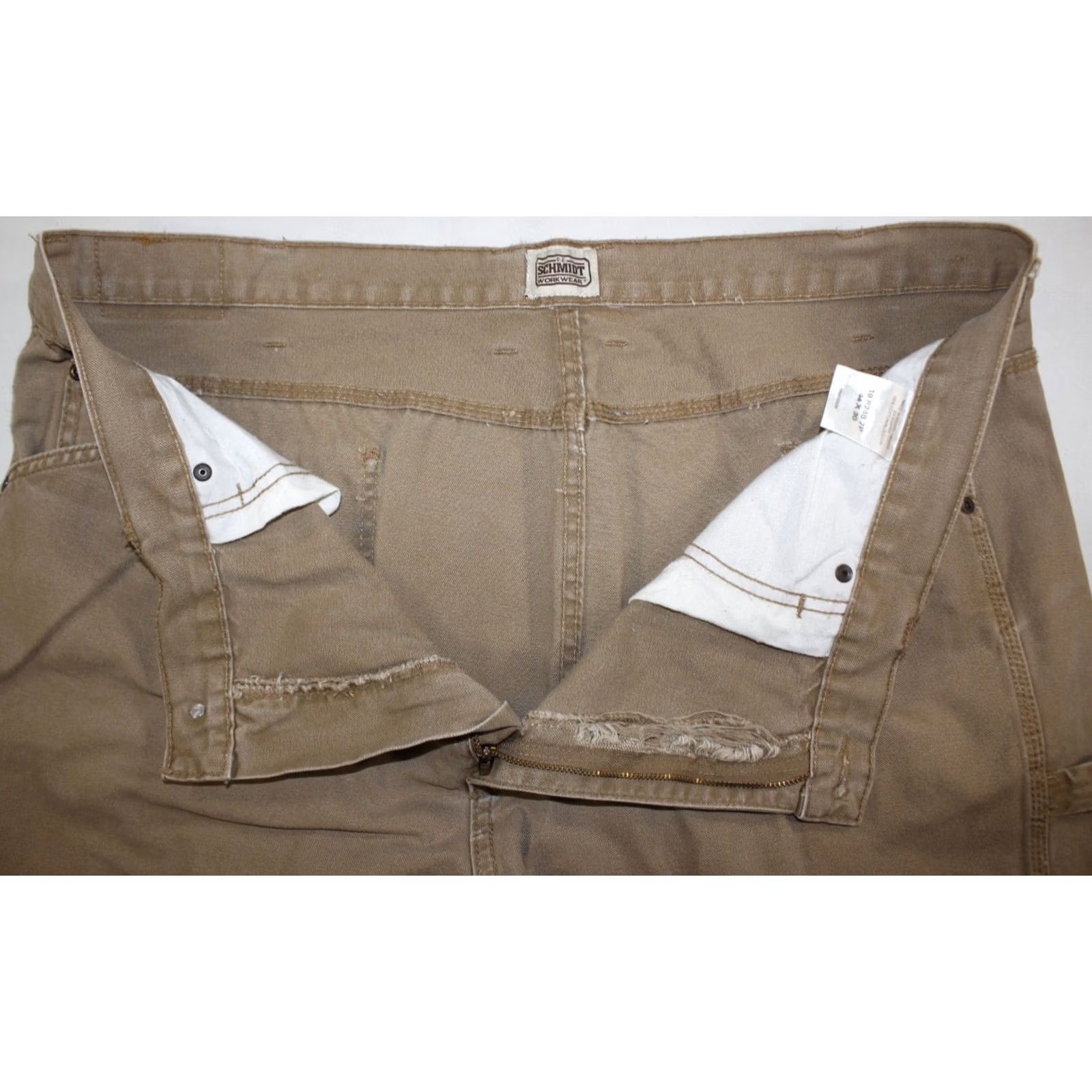 Vintage C.E. Schmidt Pants Men's 44x30 Canvas Carpenter Relaxed Brown Size US 44 / EU 60 - 5 Thumbnail