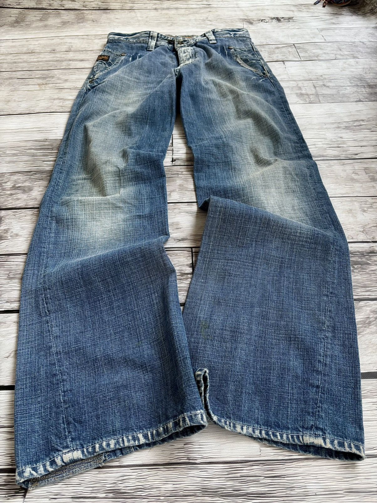 VTG Rick Owens Junya Watanabe Style Flared Washed Jeans