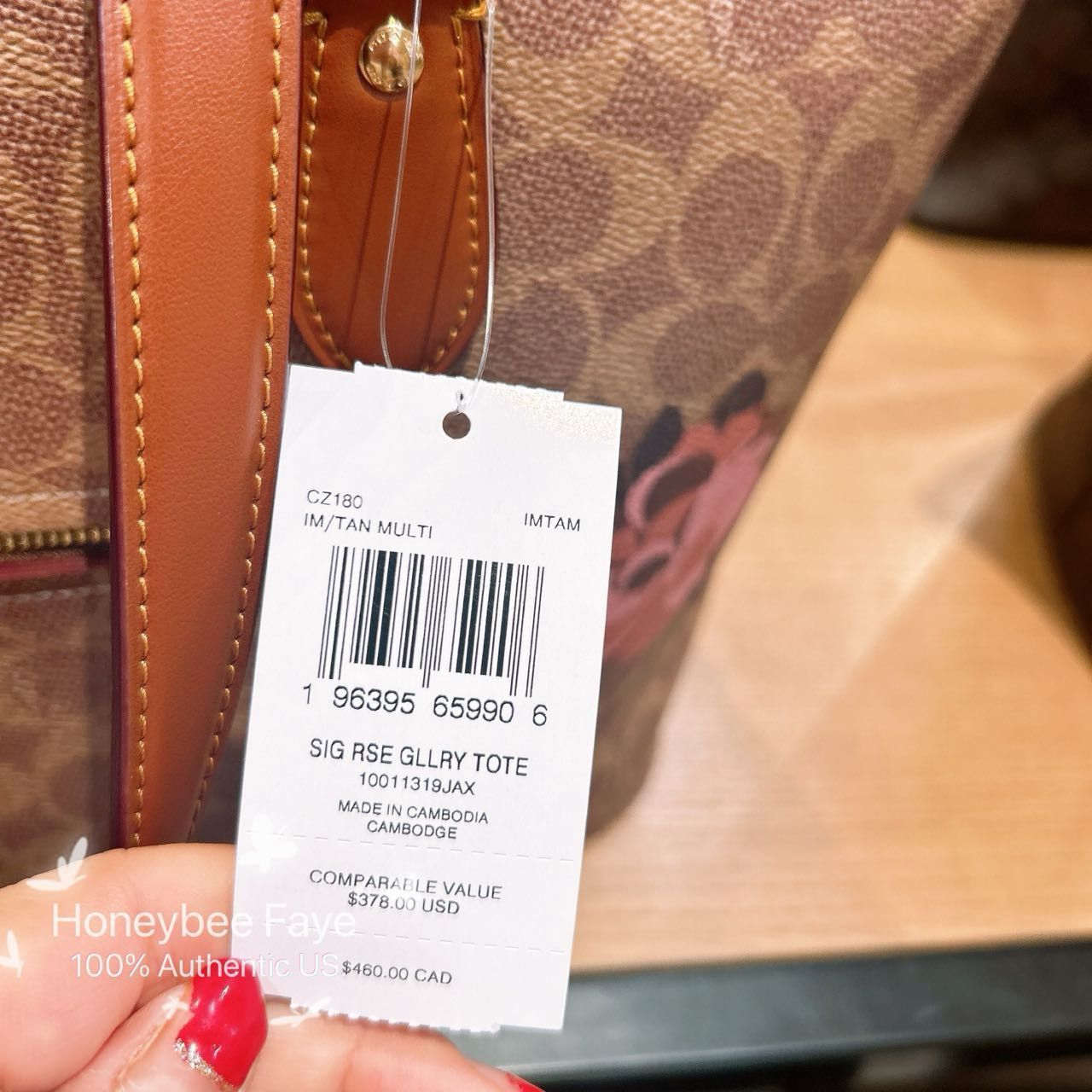Coach Gallery Tote Bag In Signature Canvas With Rose Print CZ180 Size ONE SIZE - 5 Thumbnail