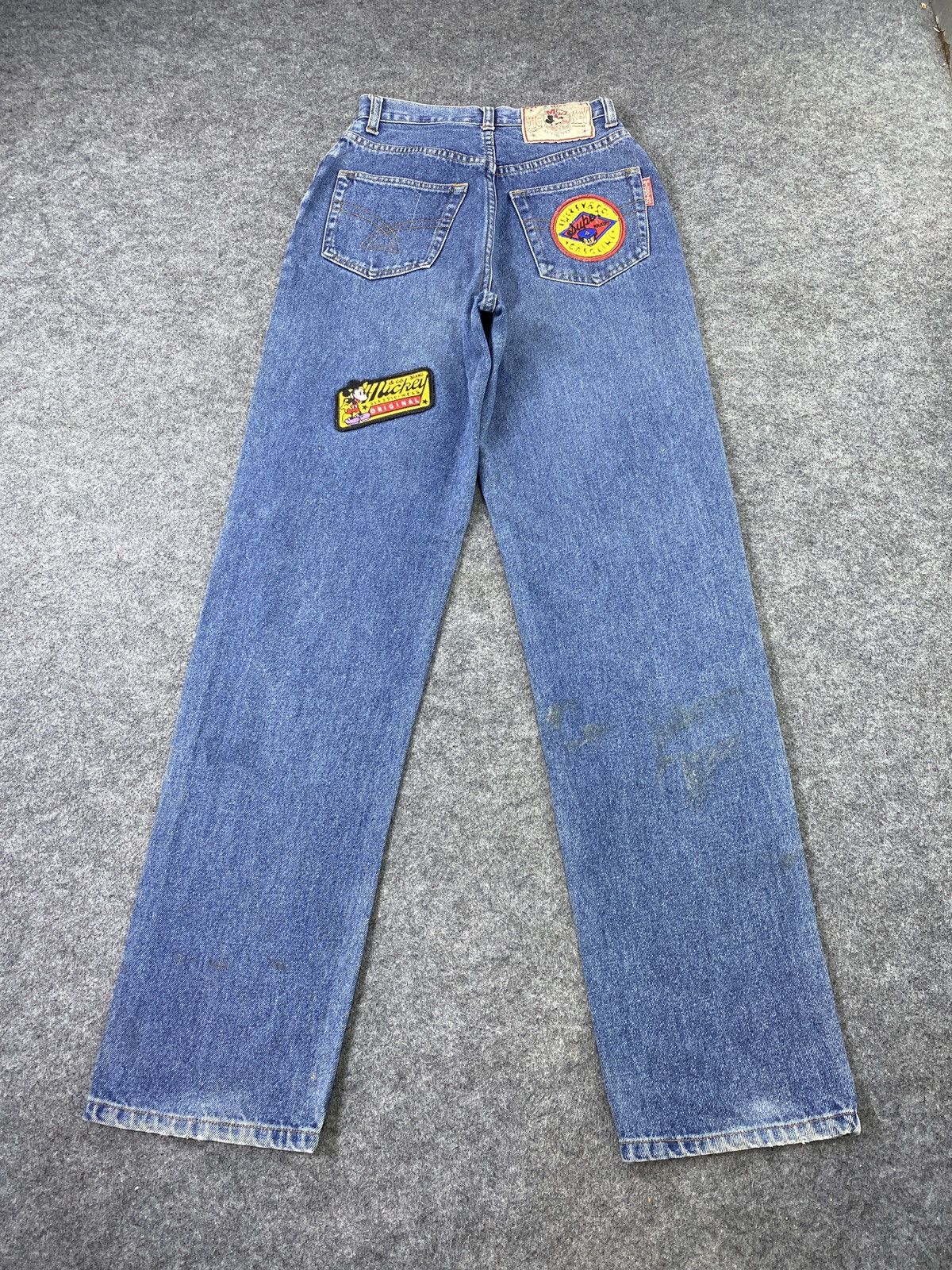 Disney × Mickey Mouse × Vintage Vintage Disney Mickey Mouse Blue Jeans - J1046 Size 24" / US 00 / IT 34 - 5 Thumbnail