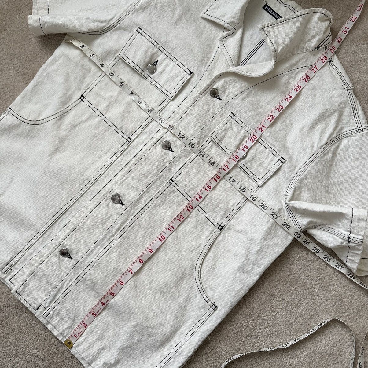 Alexander Wang × Designer Alexander Wang White Overdyed Denim Short Sleeve Shirt Size US M / EU 48-50 / 2 - 9 Thumbnail