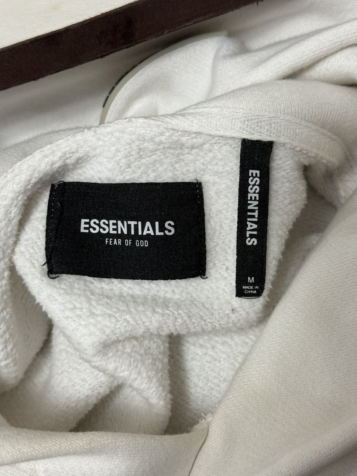 🔥Fear of God Essentials Boxy 3M Graphic Hoodie SZ Med White