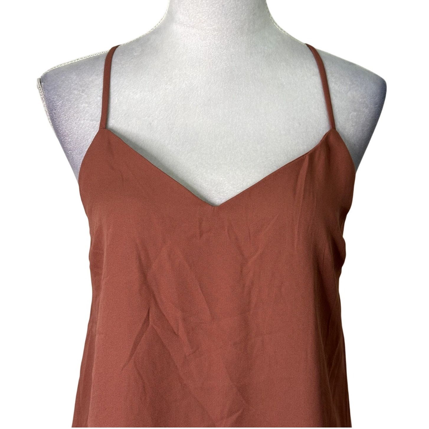 Other Lush Sleeveless Lace Top Trimmed Back Cami Burnt Orange S Size S / US 4 / IT 40 - 3 Thumbnail