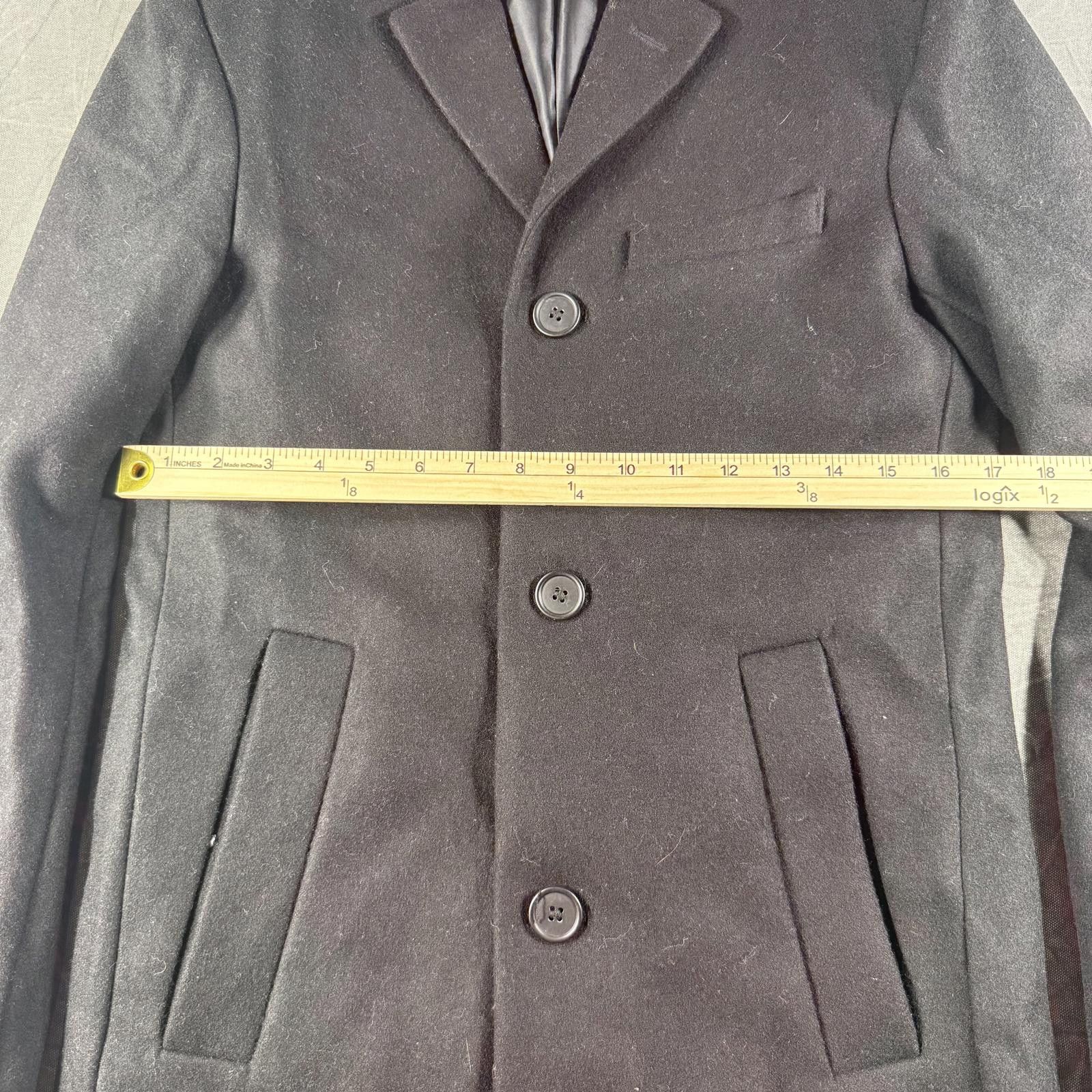 H&M H&M Coat Men's 36R Black Single-Breasted Wool Blend Size US M / EU 48-50 / 2 - 4 Thumbnail