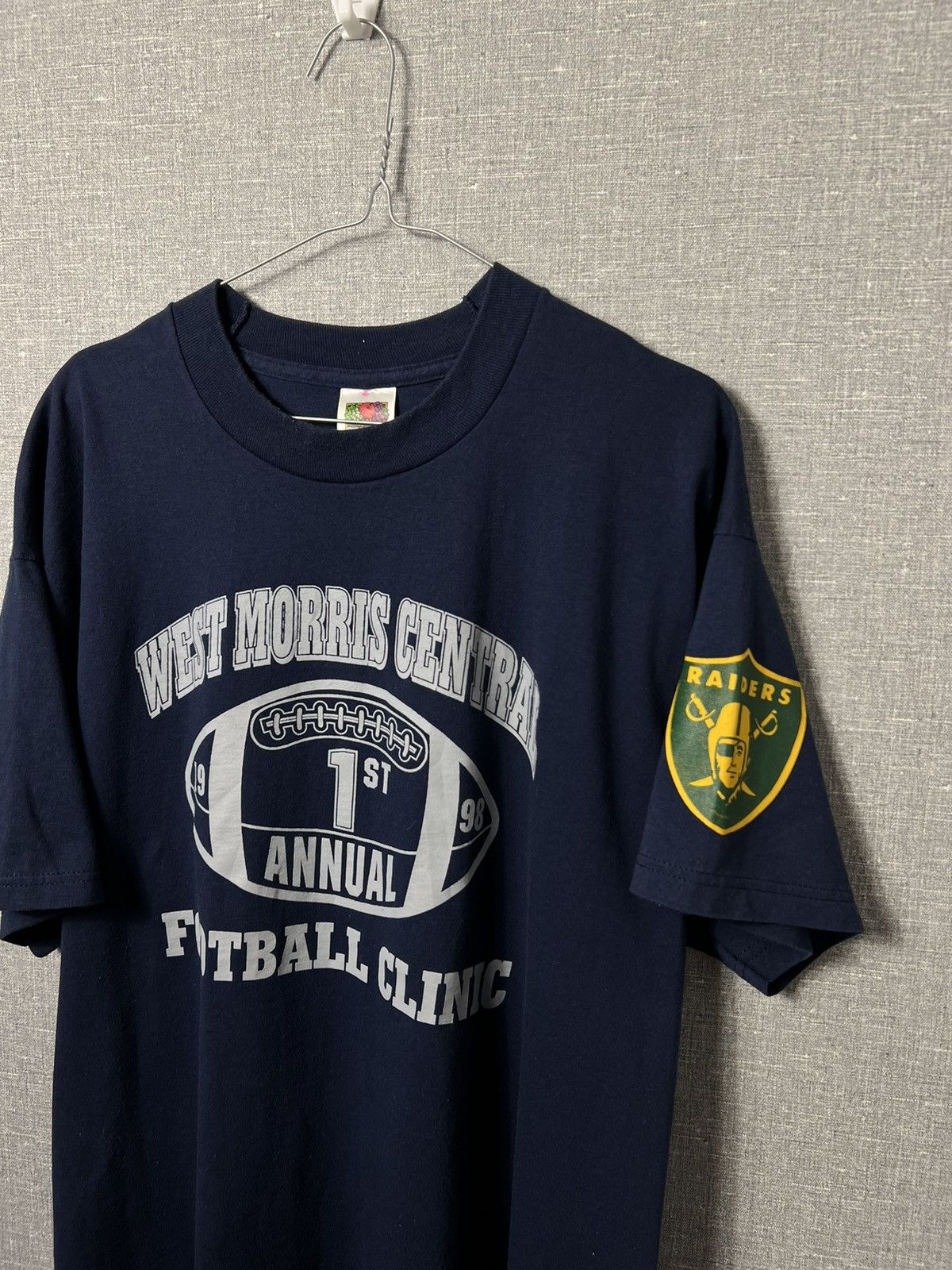 Fruit Of The Loom Raiders West Morris Central Footbal Clinic 1998 Wolfpack Tee Size US XL / EU 56 / 4 - 2 Thumbnail