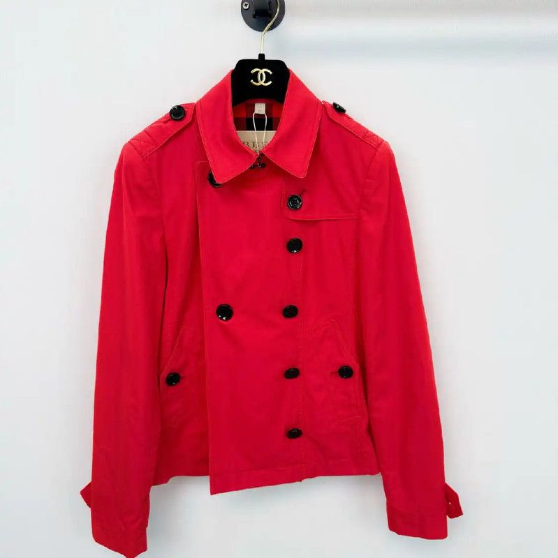 Burberry Burberry Red Women's Trench Coat Size S Size S / US 4 / IT 40 - 1 Thumbnail