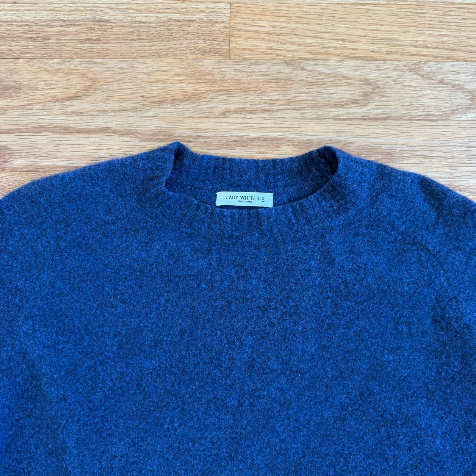 Lady White Co. Lady White Co. Blue Melange Wool Sweater Size US M / EU 48-50 / 2 - 3 Thumbnail