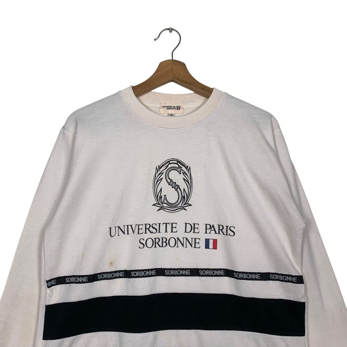 Japanese Brand UNIVERSITE DE PARIS SORBONNE Long Sleeve Tees #2843-C128 Size US M / EU 48-50 / 2 - 2 Thumbnail