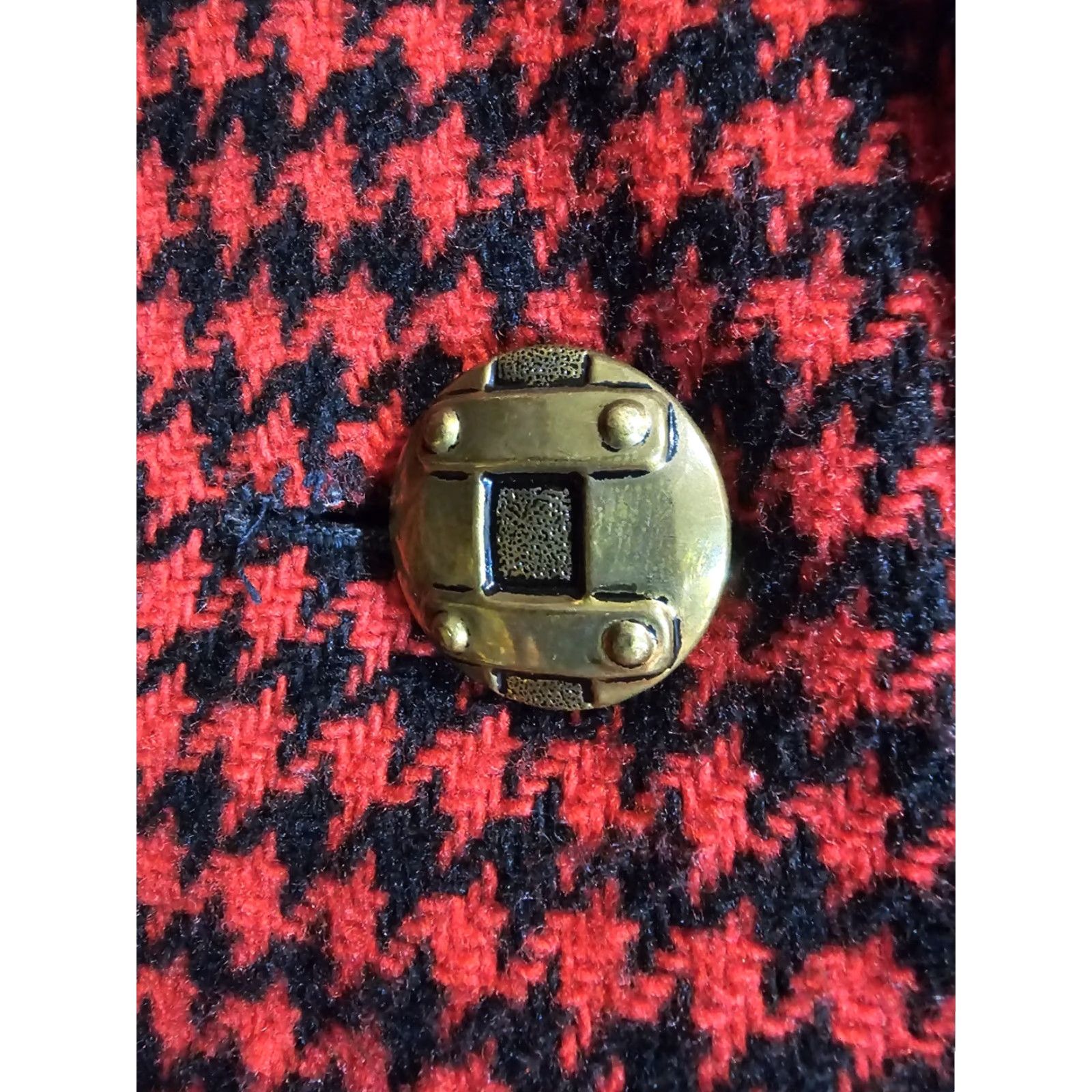 Vintage VINTAGE Penguin FASHION Wool Overcoat Black Red Check Womens Sz 12 Button-Up Coat 60s 1960s Wool Blend Regular Size L/XL Red Plaid Womens Size L / US 10 / IT 46 - 5 Thumbnail
