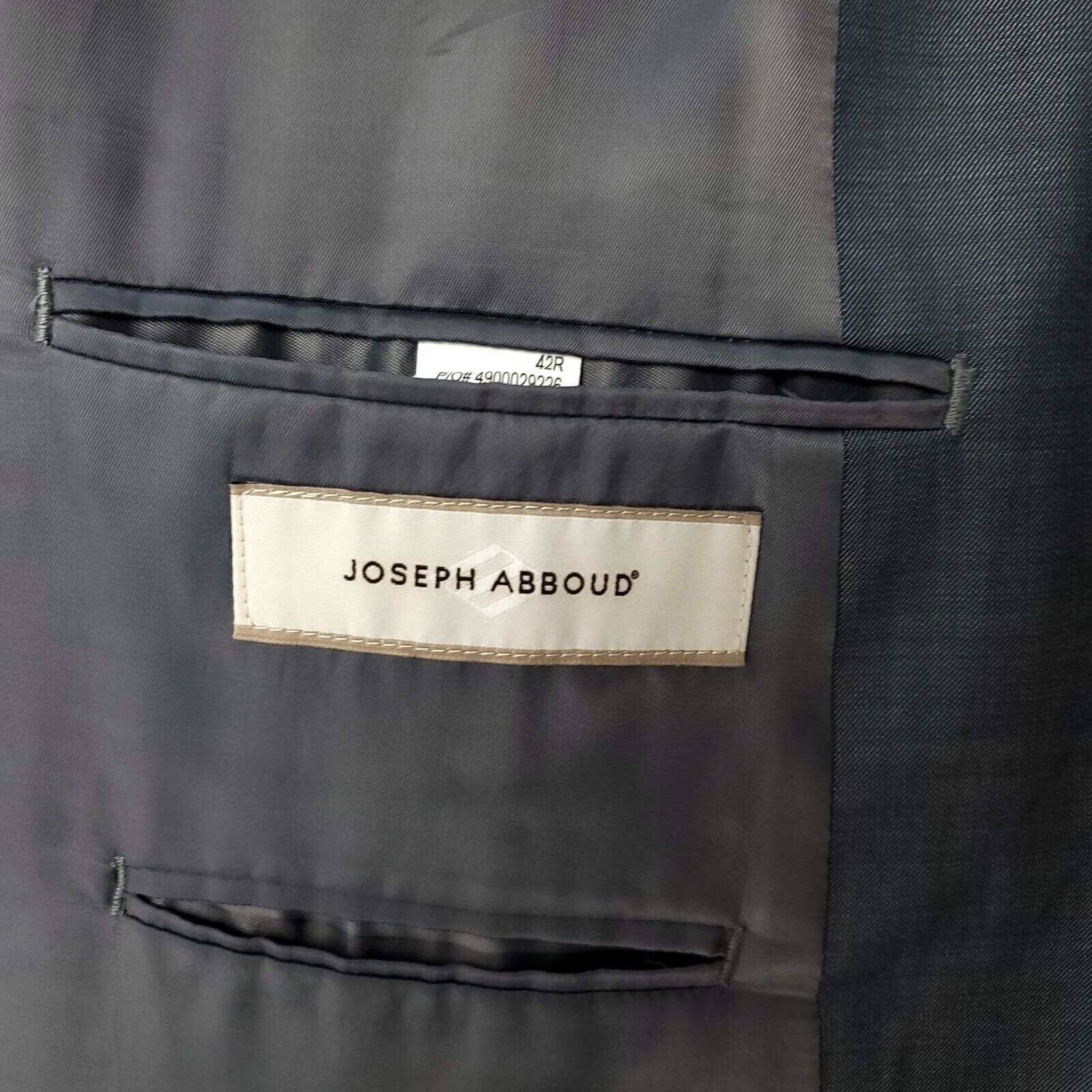 Joseph Abboud Joseph Abboud Wool 2 Button 2 Piece Suit 42R Blue Birdseye 3 Size 42R - 8 Thumbnail