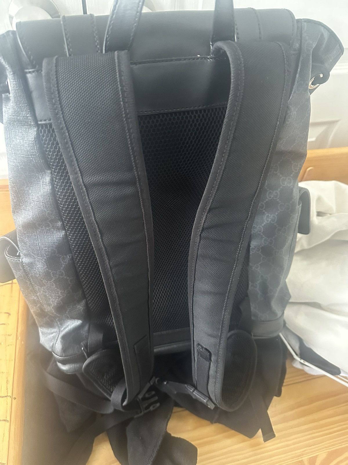 Gucci Gucci Black Supreme GG Monogram Backpack Size ONE SIZE - 5 Thumbnail