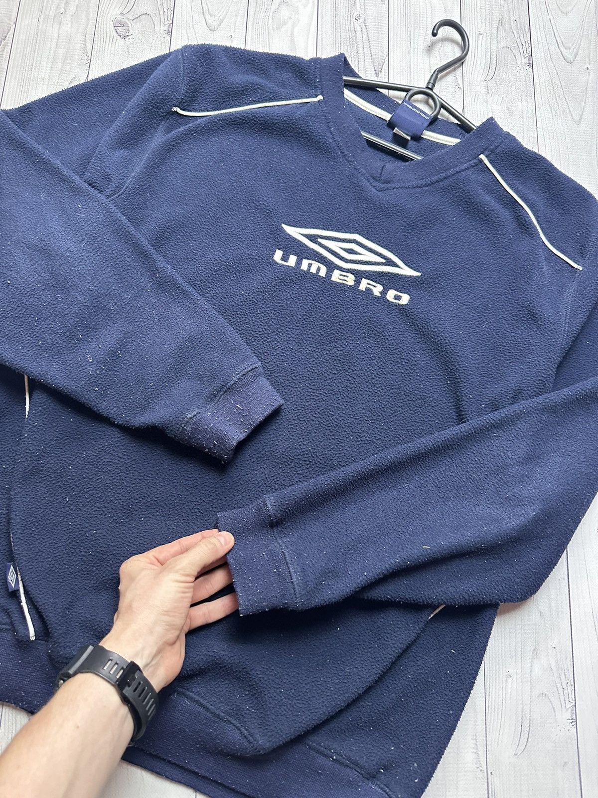 Umbro × Vintage Vintage Umbro fleece sweatshirt big logo size L Size US L / EU 52-54 / 3 - 3 Thumbnail
