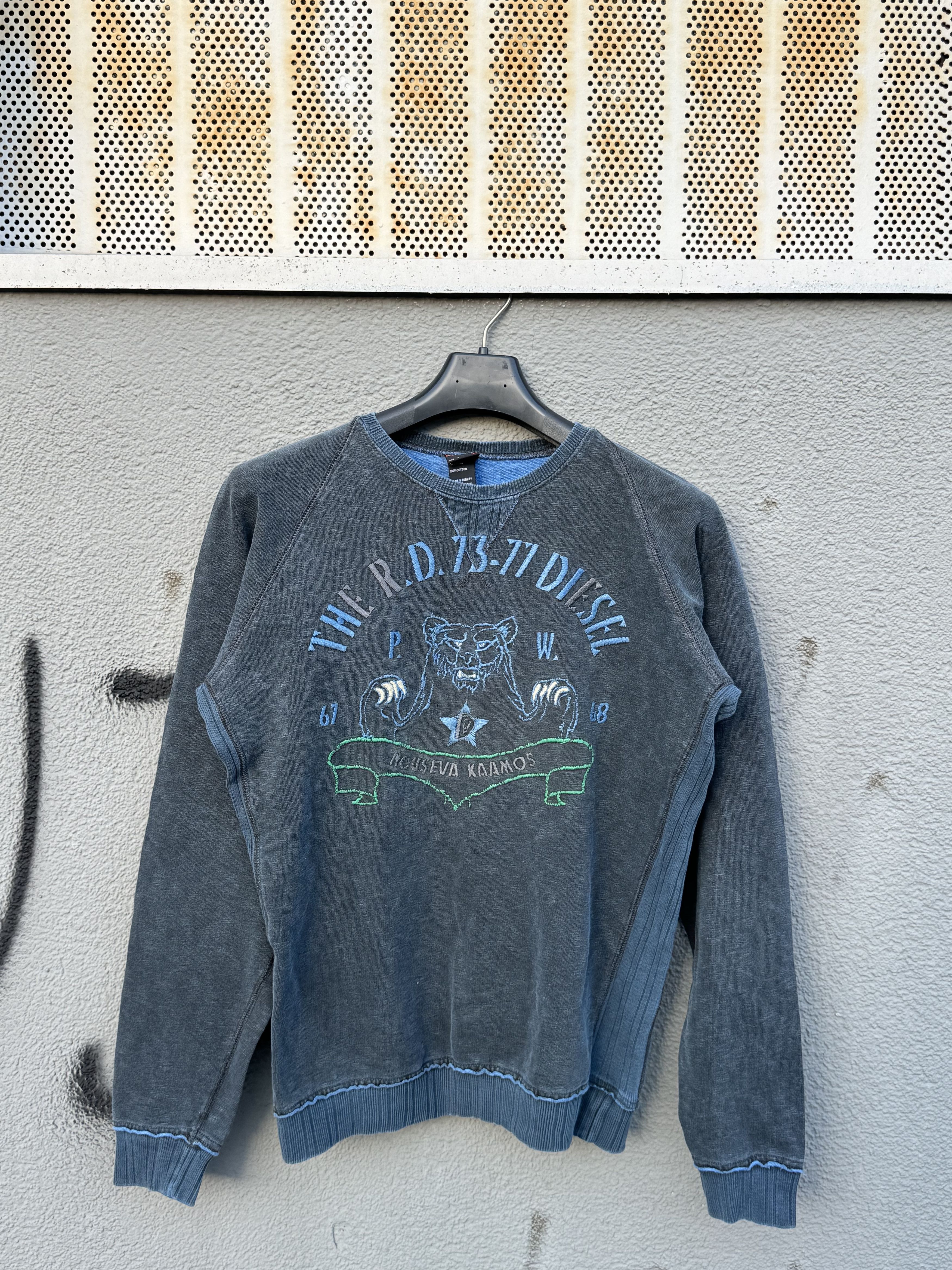 Diesel Vintage Sweatshirt Diesel Grey Blue Size M Size US M / EU 48-50 / 2 - 1 Thumbnail