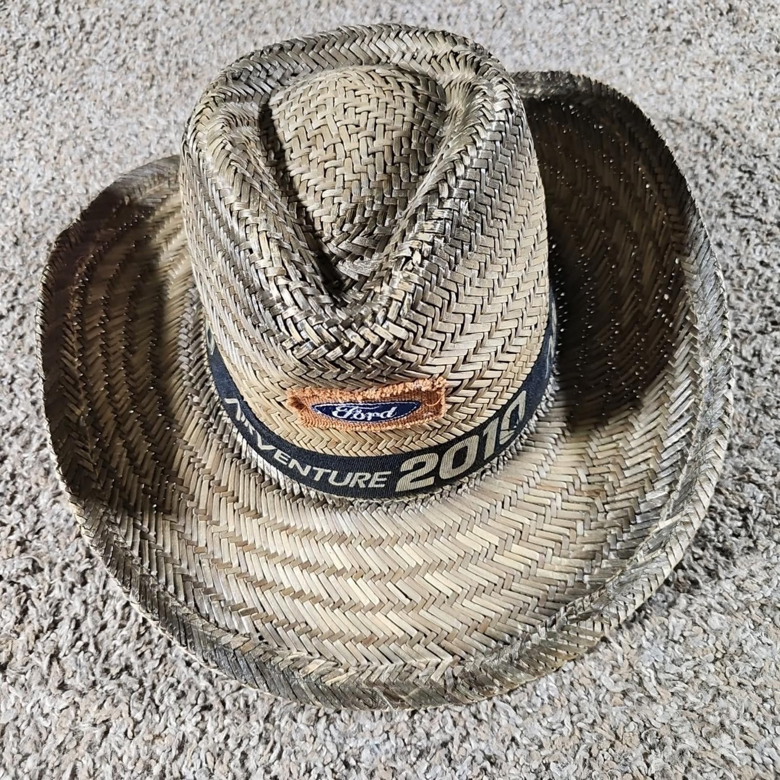 The Unbranded Brand 2010 Ford EAA OSHKOSH AIRVENTURE Straw Hat OSFA Size ONE SIZE - 1 Thumbnail