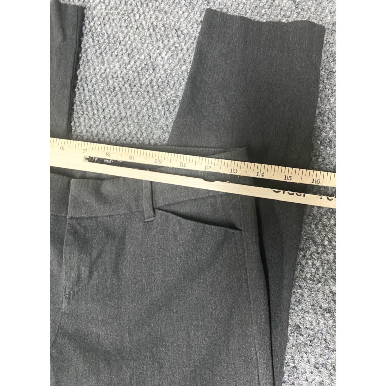 Old Navy Old Navy Womens Pants 2 Gray pixie straight Cotton Knit Zipper Regular Inseam 26 in Chino Casual Womens Size 26" / US 2 / IT 38 - 2 Thumbnail