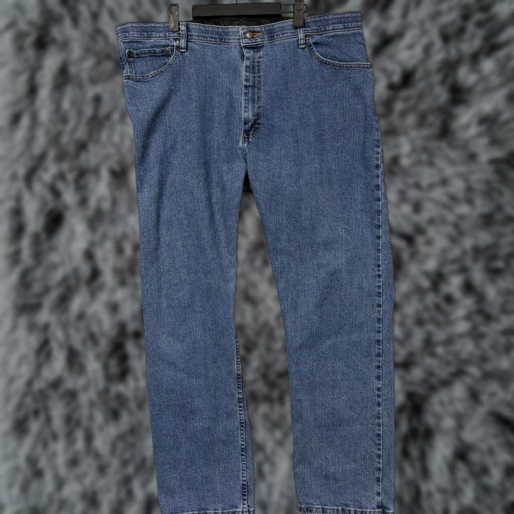 Wrangler Wrangler Jeans Men 40x29.5 Blue Denim Baggy Straight Leg Comfort Flex Waistband 5-Pocket Regular Rise Jeans Size US 40 / EU 56 - 1 Thumbnail