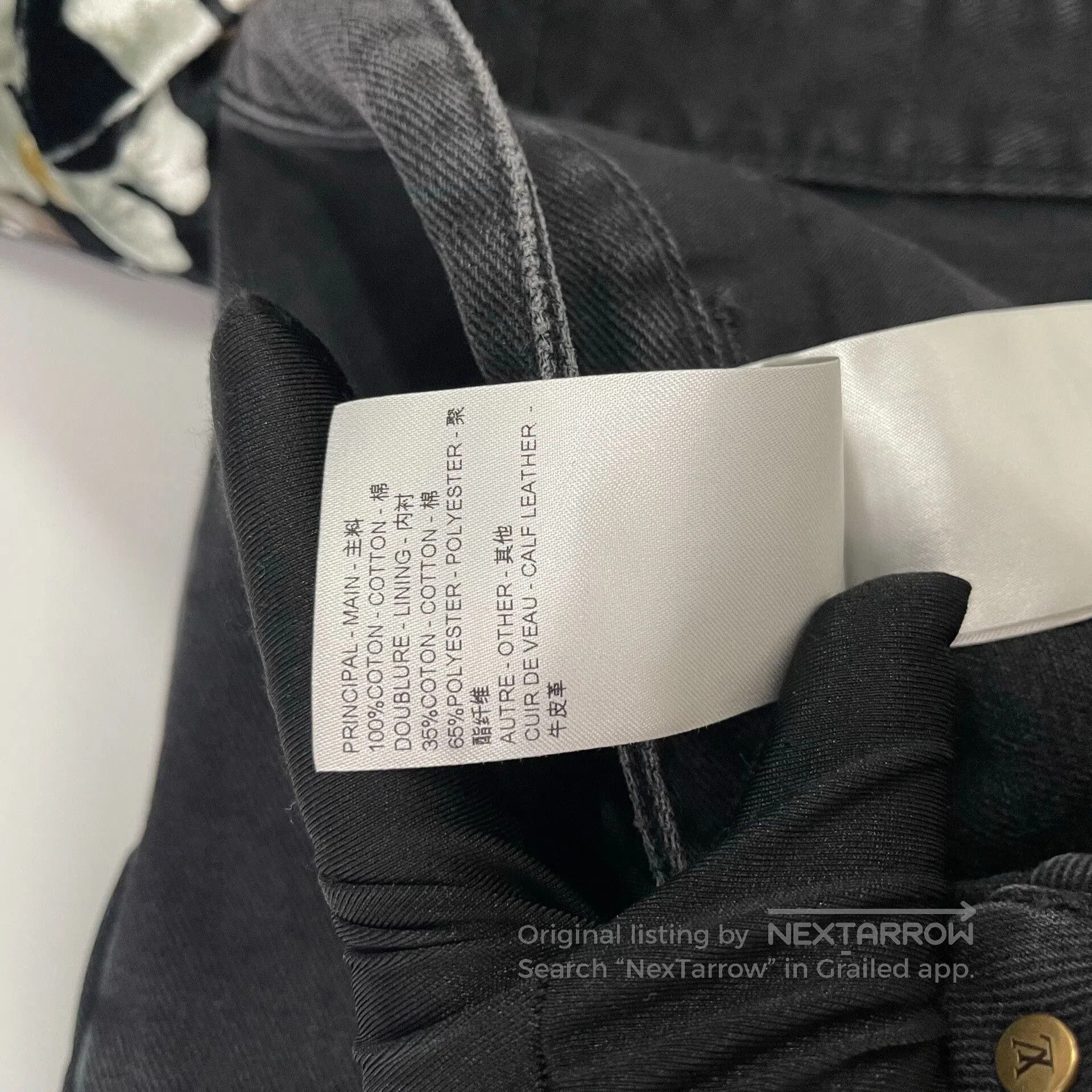 Louis Vuitton LV SS24 Black Monogram Distressed Jeans 36. Size US 36 / EU 52 - 4 Thumbnail