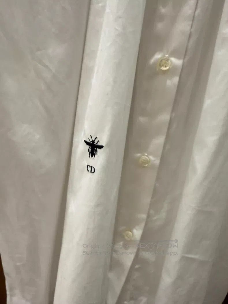 Dior Dior White little bee embroidered shirt Size XS / US 0-2 / IT 36-38 - 3 Thumbnail