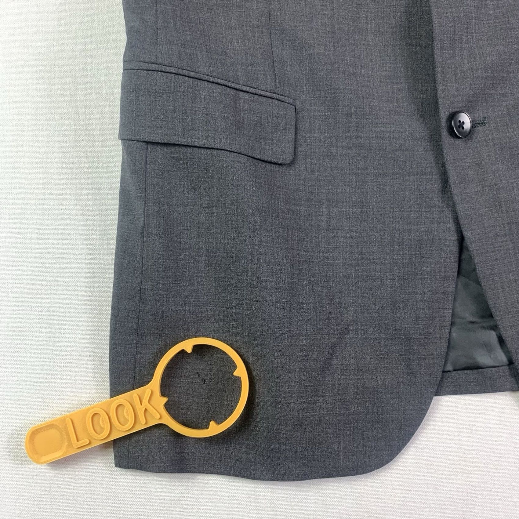 Theory Theory Blazer Mens 42R Gray Wool Spandex 2 Button (has Hole) Jacket/Coat, Single-Breasted, Regular Fit, Business Formal Office Work, Theory Size 42R - 7 Thumbnail