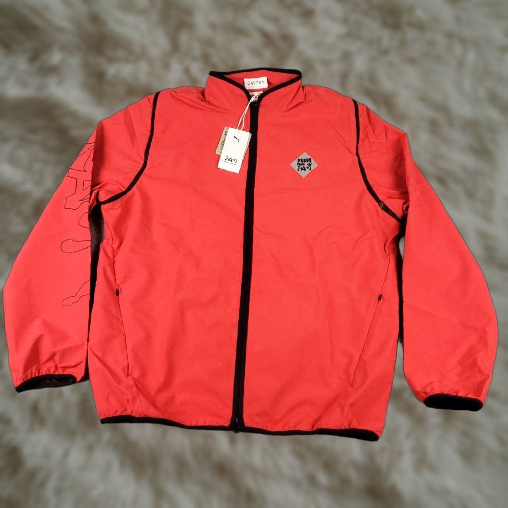 Puma PUMA X P.A.M. Windbreaker Jacket Mens Medium Red Activewear Size US M / EU 48-50 / 2 - 1 Thumbnail