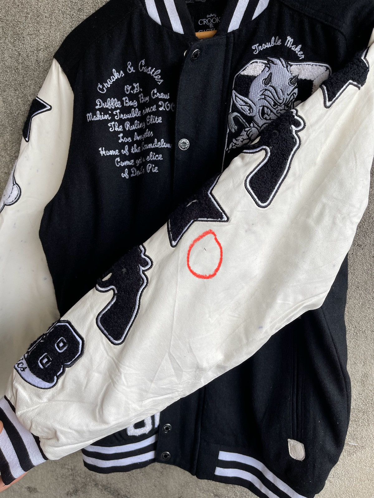 Crooks & Castles Vintage 90s🔥Crooks&Castles🔥Big Logo Varsity Leather jacket Size US M / EU 48-50 / 2 - 5 Thumbnail